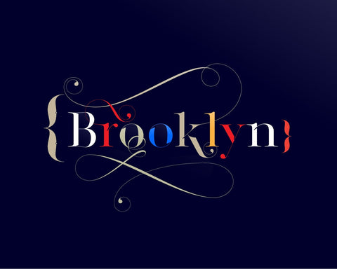 Brooklyn -  Made with the sexy Lingerie Typeface by Moshik Nadav Typography 