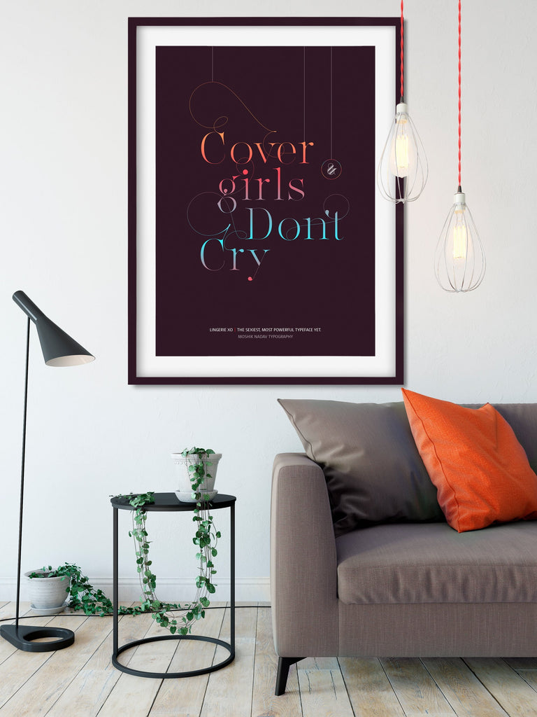 Cover girls don't cry poster designed by Moshik Nadav Fashion Typography