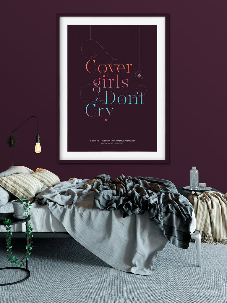 Cover girls don't cry poster designed by Moshik Nadav Fashion Typography