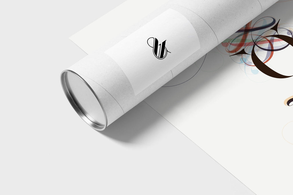 Fancy Q Typographic poster Designed by Moshik Nadav Typography with Lingerie Typeface