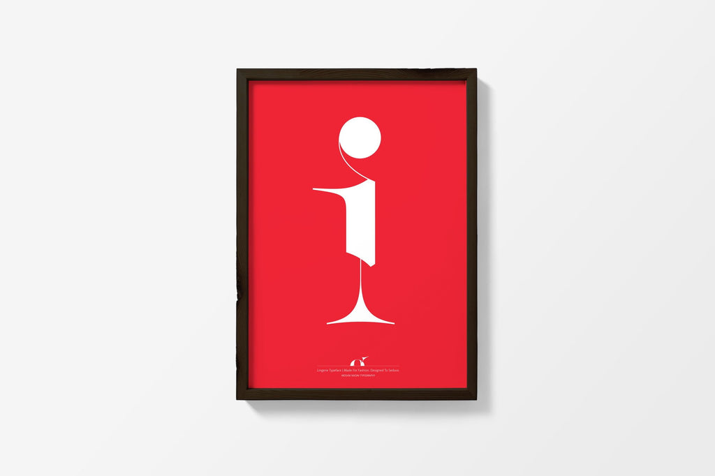 Lingerie Typeface cool lowercase i poster designed by Moshik Nadav Typography