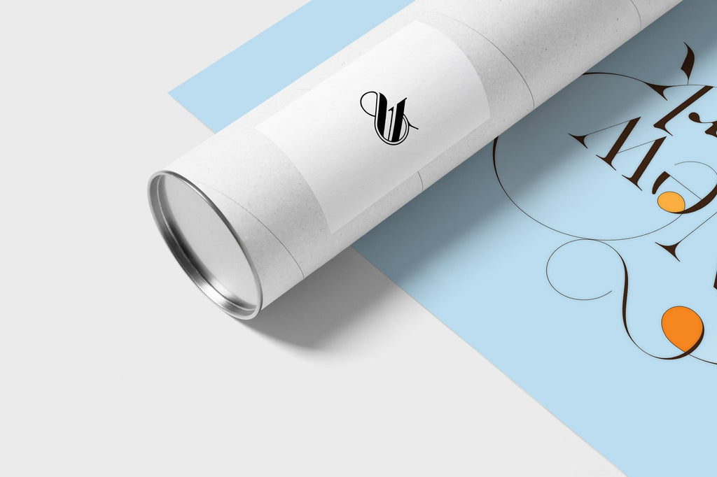 Blue New York Poster - Made by Moshik Nadav Typography