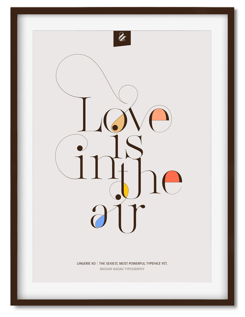 Love is in the air poster by Moshik Nadav Fashion Typography and fonts NYC
