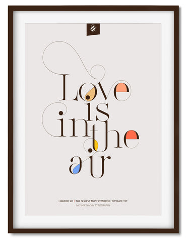 Love is in the air poster by Moshik Nadav Fashion Typography and fonts NYC