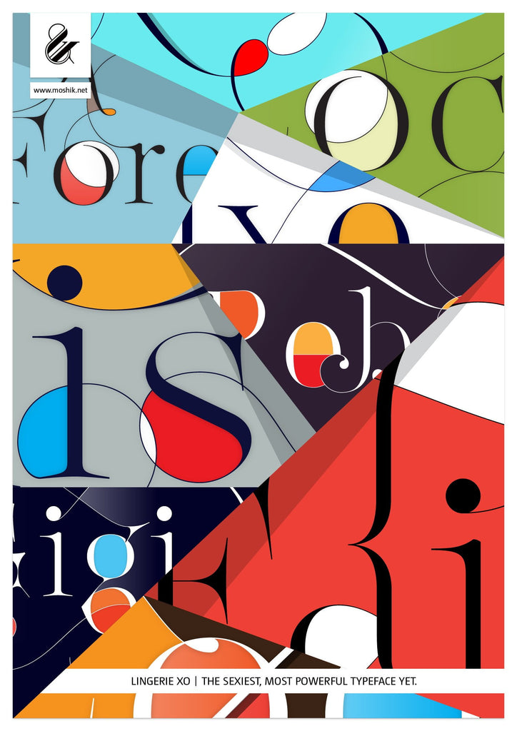 Lingerie XO - Amazing poster for decorate your NYC apartment by Moshik Nadav Typography