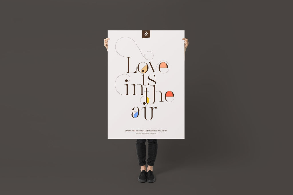 Love is in the air poster by Moshik Nadav Fashion Typography based in NYC