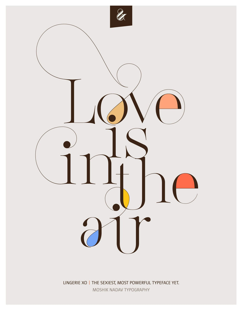 Love is in the air poster by Moshik Nadav Fashion Typography and fonts NYC