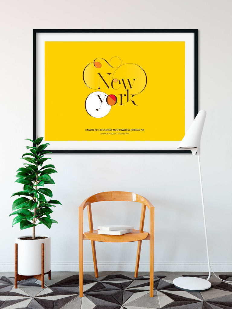 New York Poster - Made by Moshik Nadav Typography