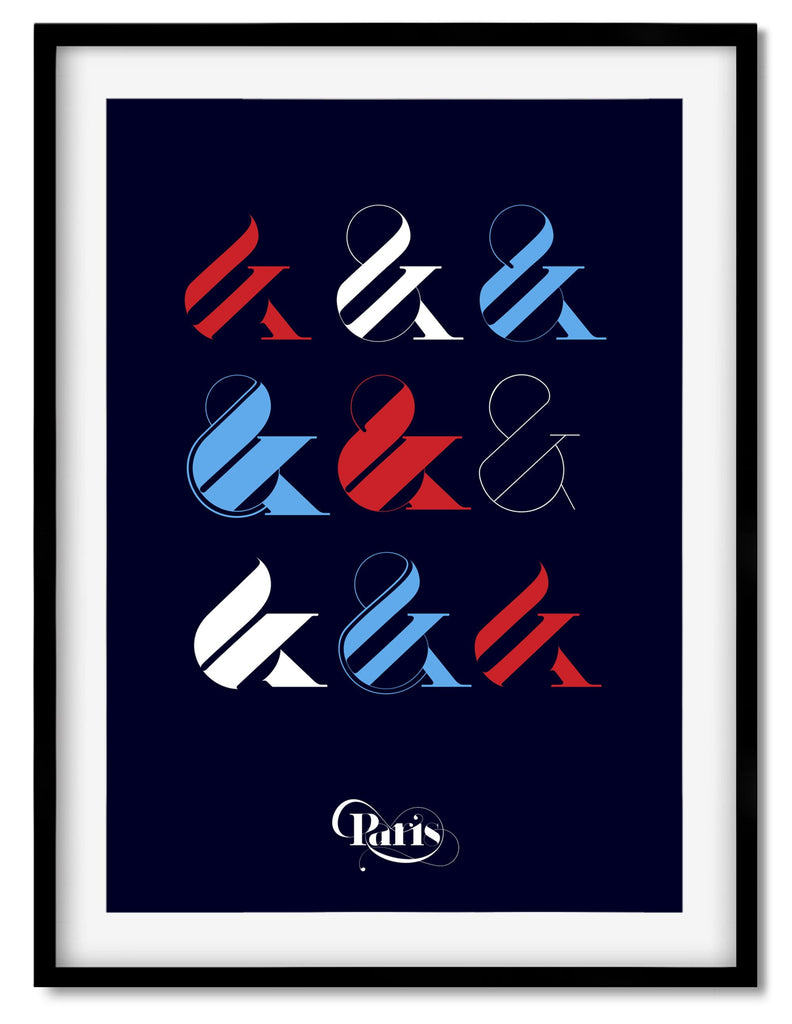 Paris Typeface ampersand collection poster by Moshik Nadav Typography
