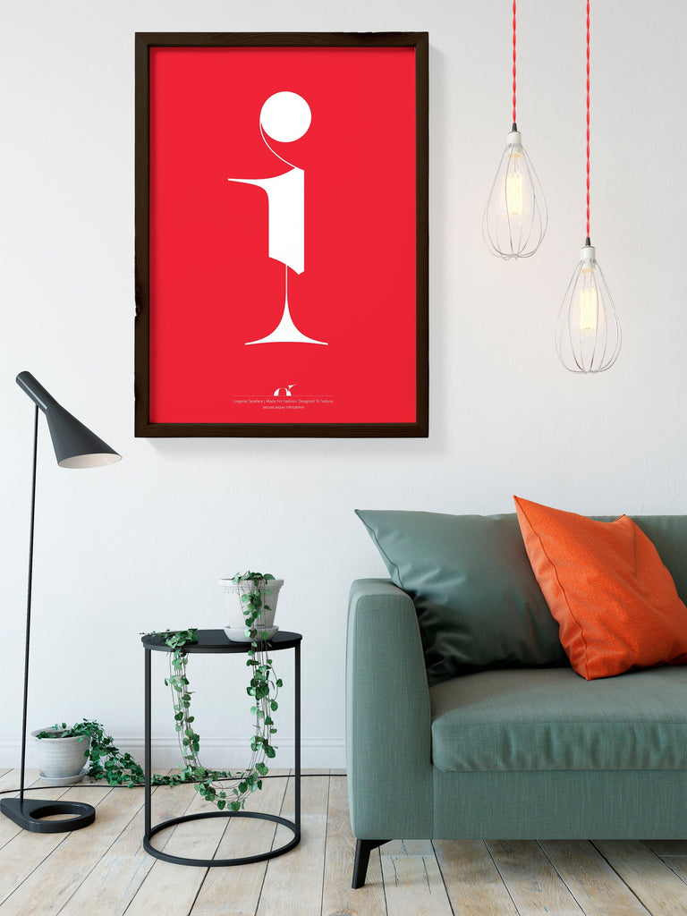 Lingerie Typeface cool lowercase i poster designed by Moshik Nadav Typography