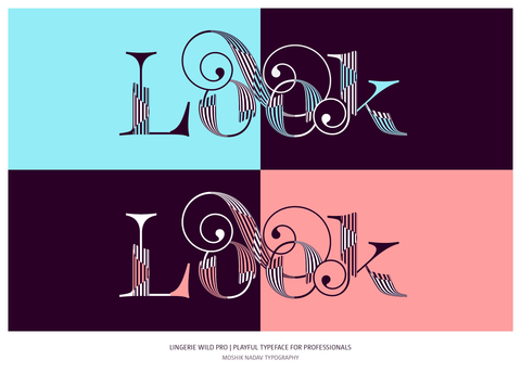 Beautiful logo design made with Lingerie Wild Pro Typeface by Moshik Nadav