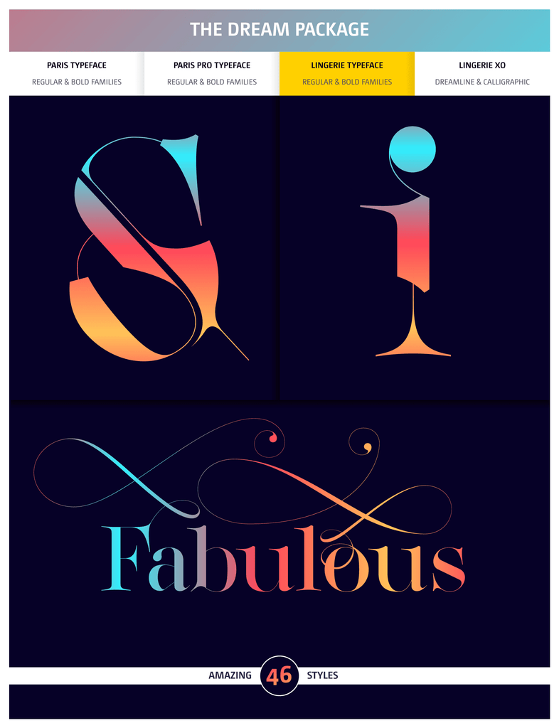 The Dream Fashion Fonts Package by Moshik Nadav Typography