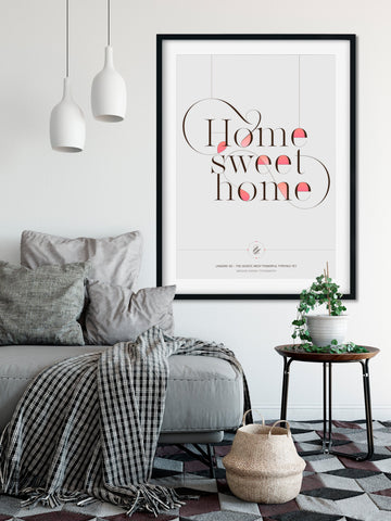 Home Sweet home poster designed by Moshik Nadav Fashion Typography NYC