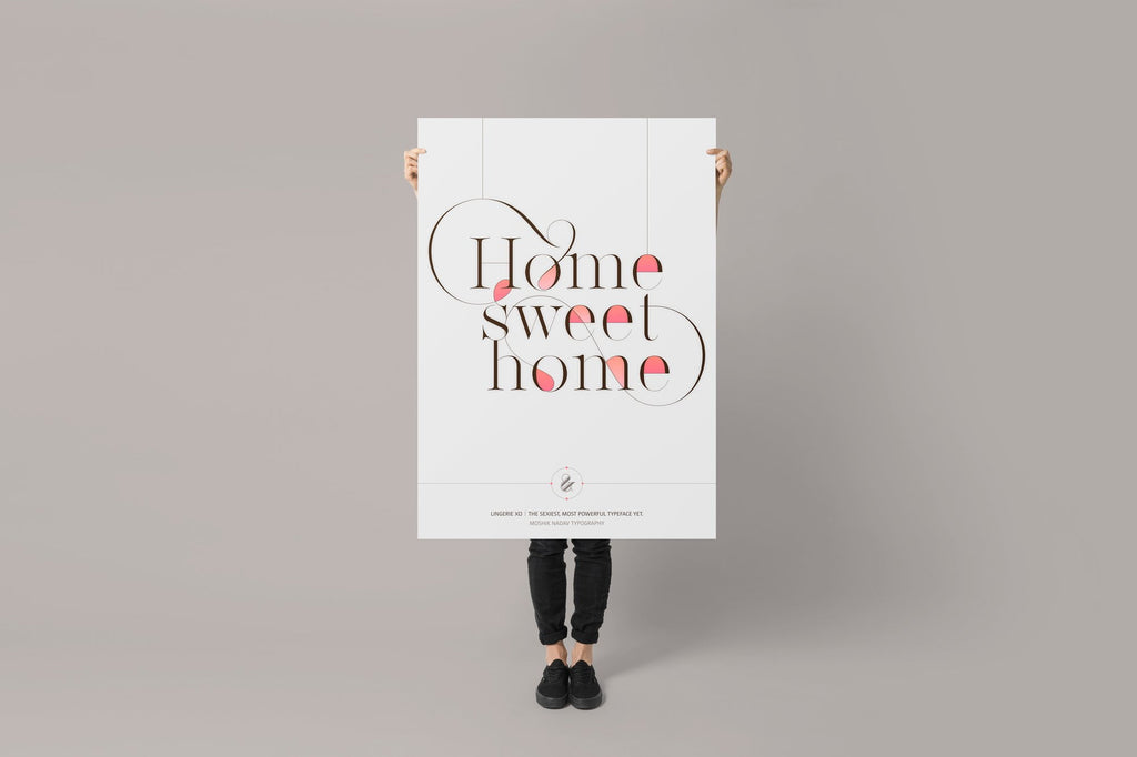 Home Sweet home poster designed by Moshik Nadav Fashion Typography NYC
