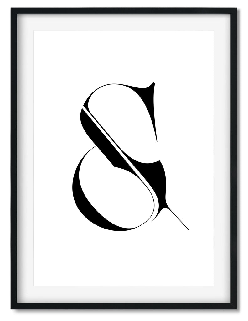Lingerie XO Ampersand Poster by Moshik Nadav Typography