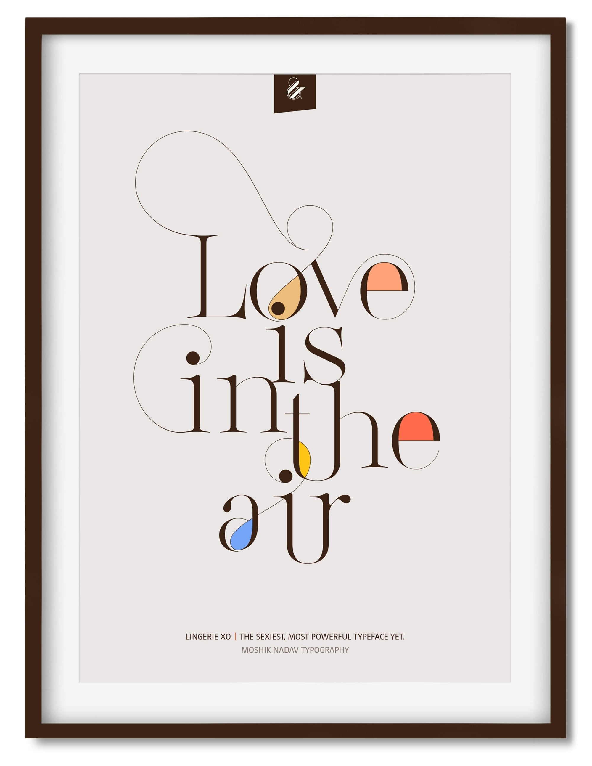 Love is in Typography Poster Fashion the by air Moshik Nadav