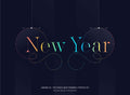 Happy New Year Font Poster - Moshik Nadav Typography