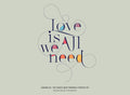 Love is all we need Fashion Typography Moshik Nadav