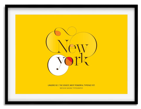 New York Poster - Made by Moshik Nadav Typography