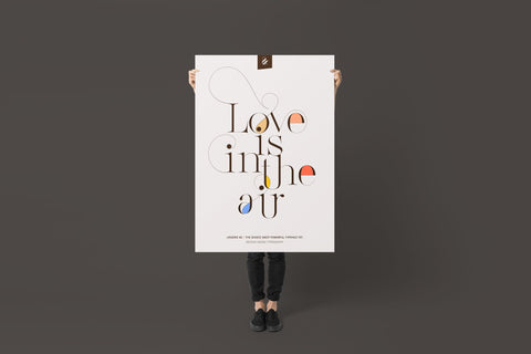 Love is in the air poster by Moshik Nadav Fashion Typography based in NYC