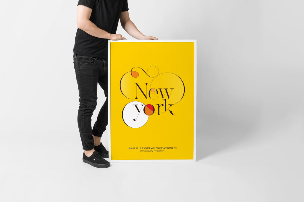 New York Poster - Made by Moshik Nadav Typography