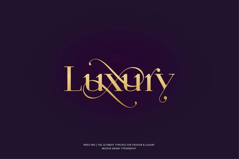 Paris Pro Typeface - unique font for fashion and luxury designed by Moshik Nadav Typography
