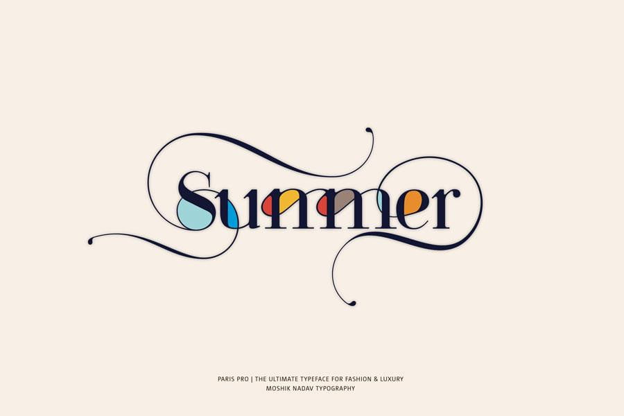 Summer made with Paris Pro Fashion magazine font