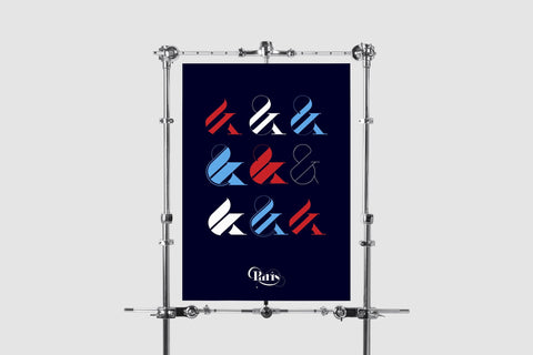 Paris Typeface ampersand collection poster by Moshik Nadav Typography