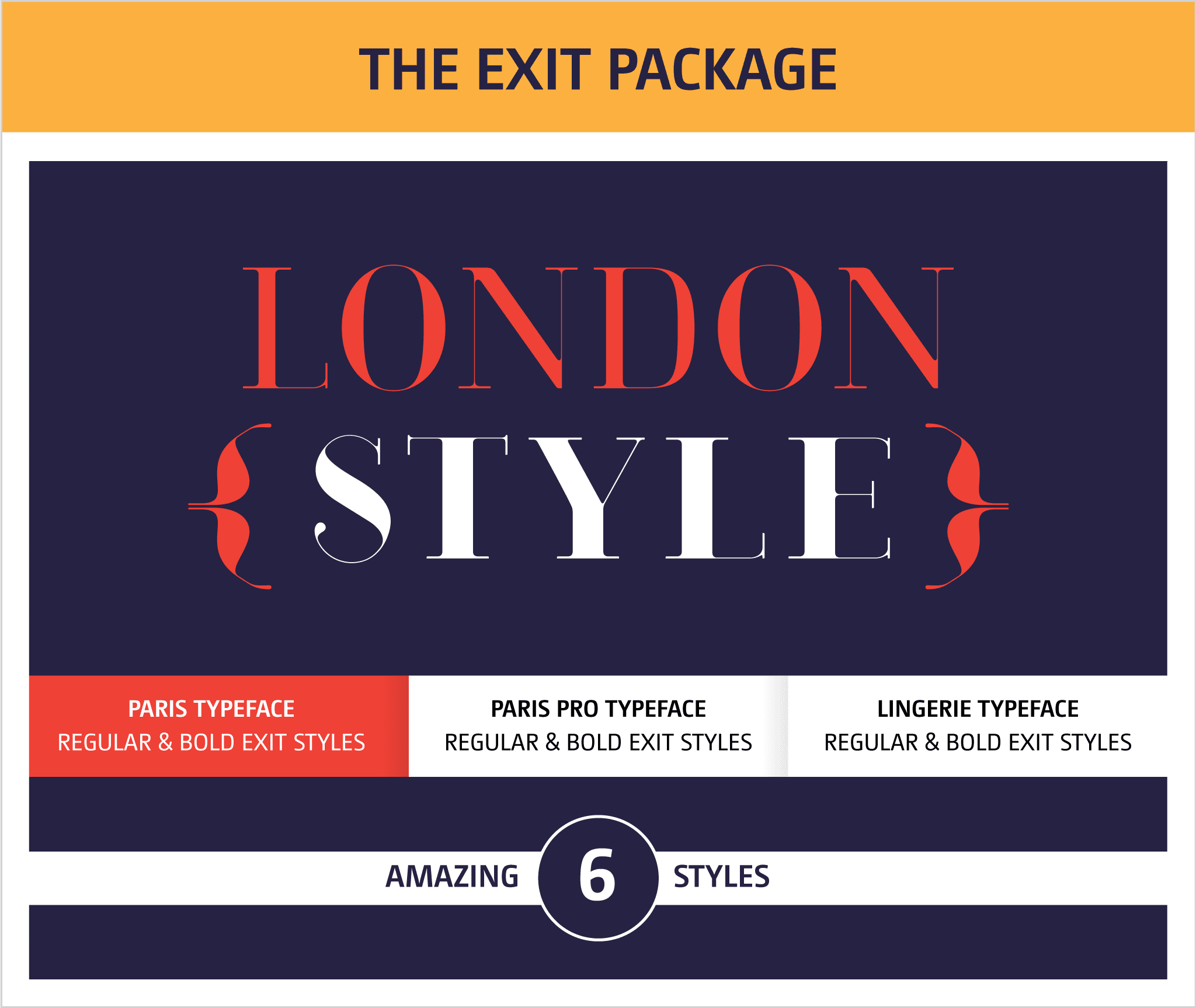 THE EXIT FONTS PACKAGE