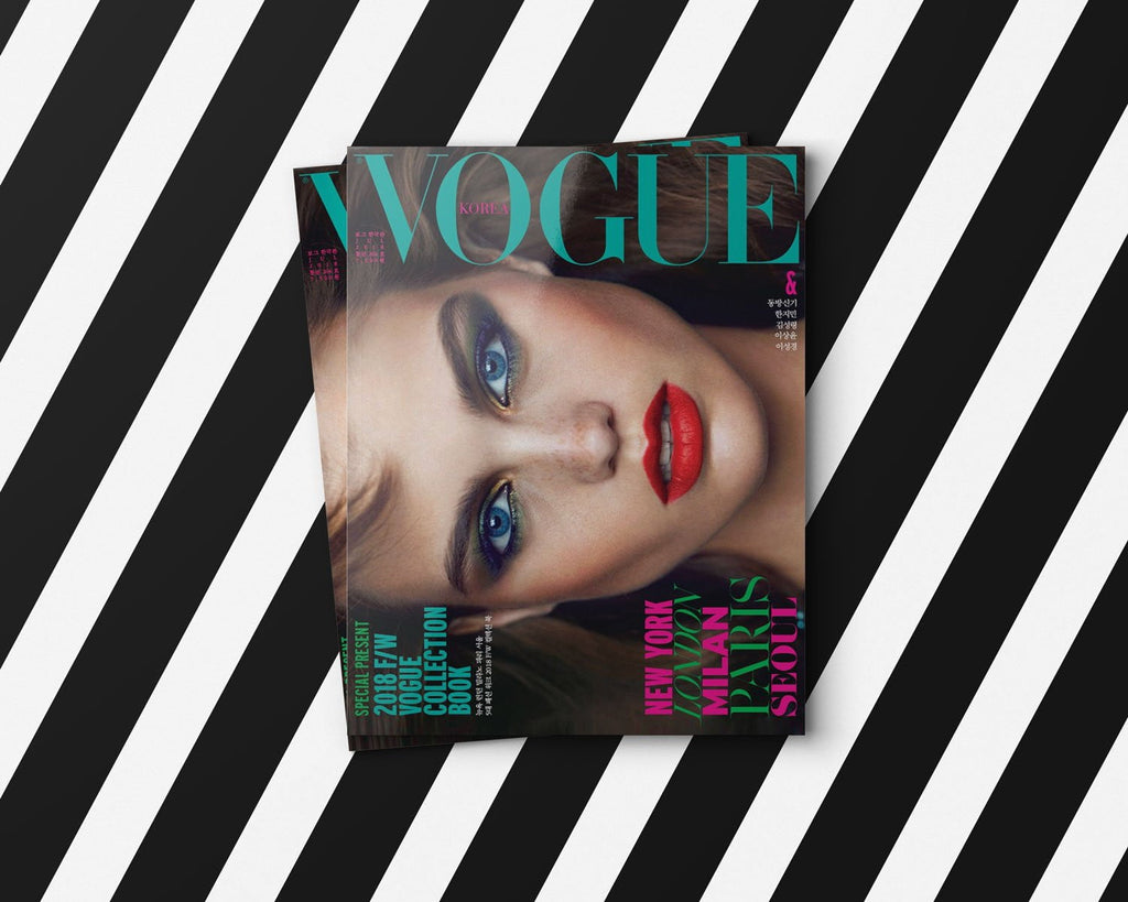 Lingerie Typeface on Vogue cover - Moshik Nadav Fashion Typography and Fonts