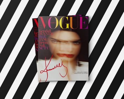 Kendall Jenner on Vogue Magazine using Lingerie Typeface a font for fashion magazines