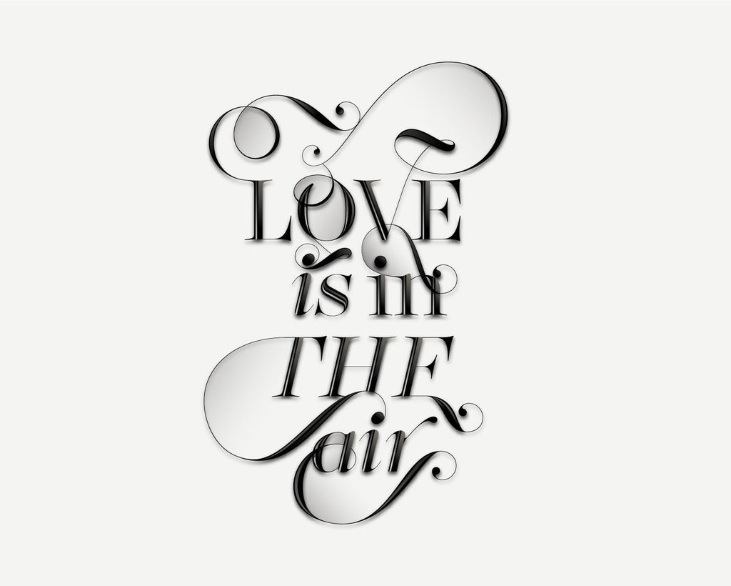Love is in the air font - Made with the fashion Lingerie Typeface by Moshik Nadav Typography 